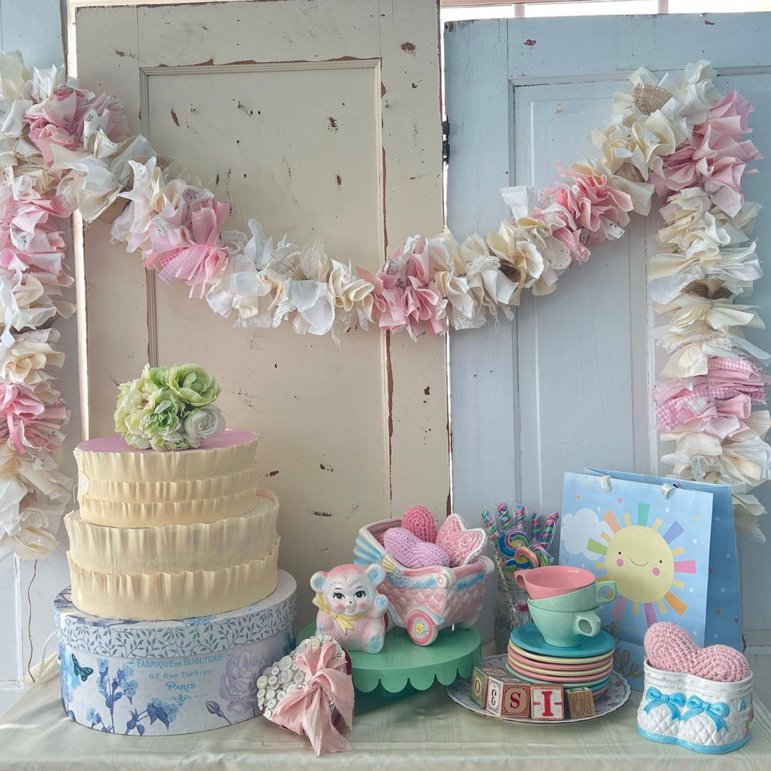 Shabby Chic Fabric Garlands for Party, Shower or Home Decoration
