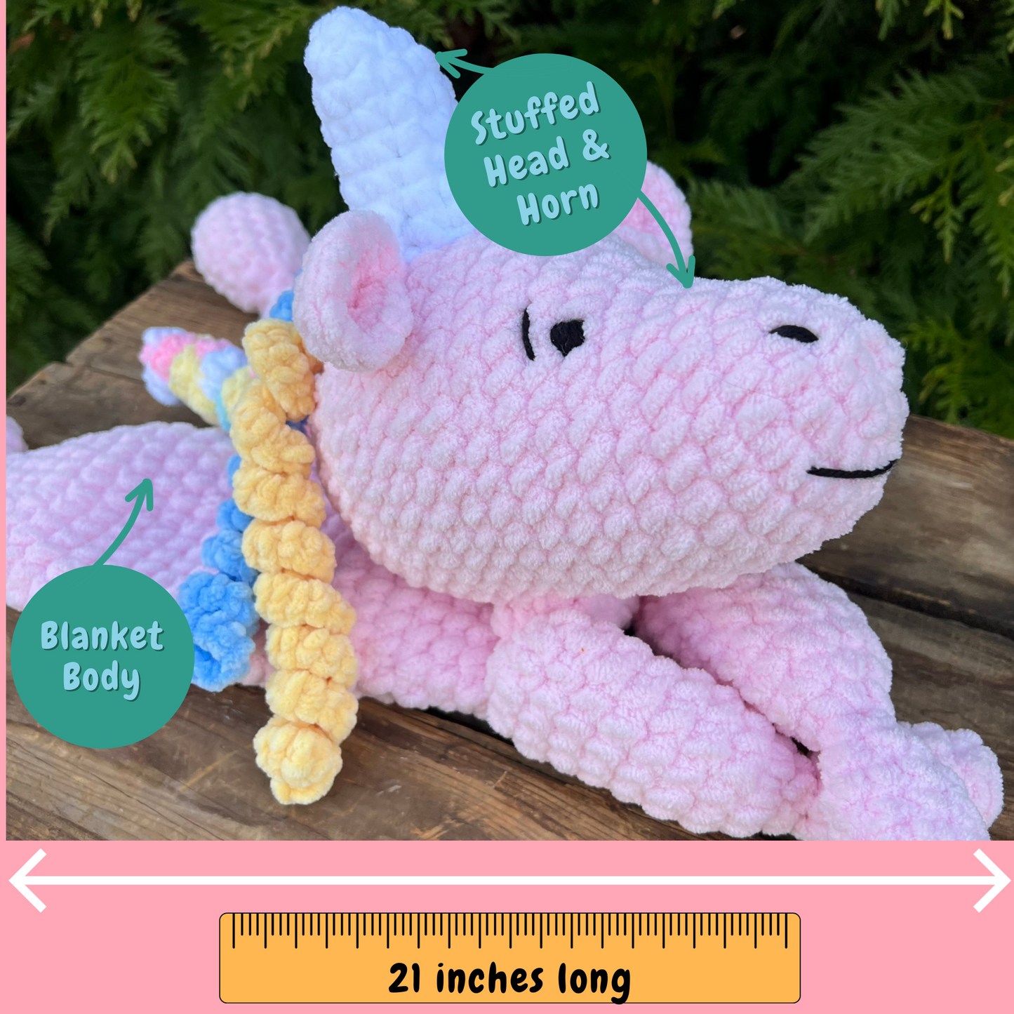 Pink Unicorn Stuffie Toy Handmade Unicorn Plush. Soft & squishy Unicorn plushie. Large Unicorn Plush Toy. READY TO SHIP Unicorn Snuggler / Free Shipping