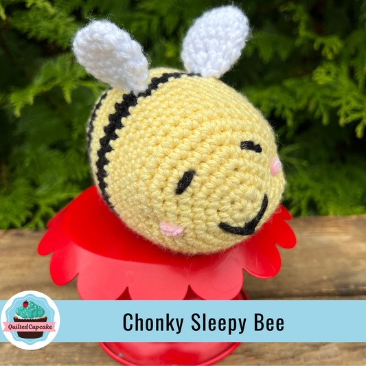 Sleepy Bee.  Bee Amigurumi. READY TO SHIP Bee Baby Shower Gift. Handmade crochet chonky bee / Cute Bee /Crochet Sleepy Bee