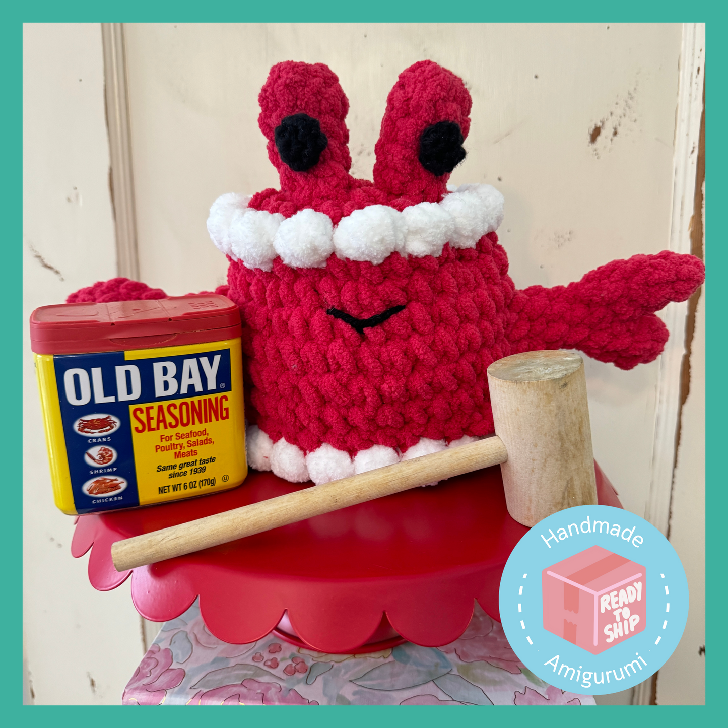 Crab Cake / Crabcake soft toy / Maryland Crab Cake Gift