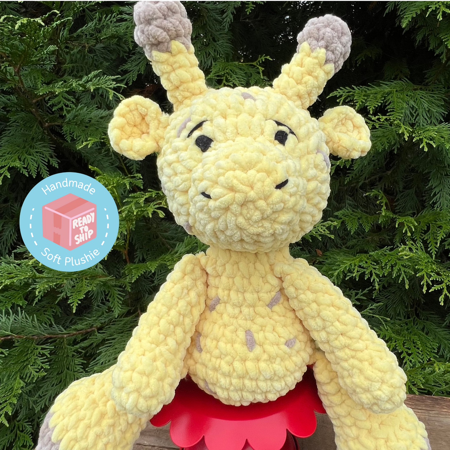 Giraffe Plushie.  Soft Giraffe Toy. Handmade crochet Giraffe for Nursery. Fast Shipping
