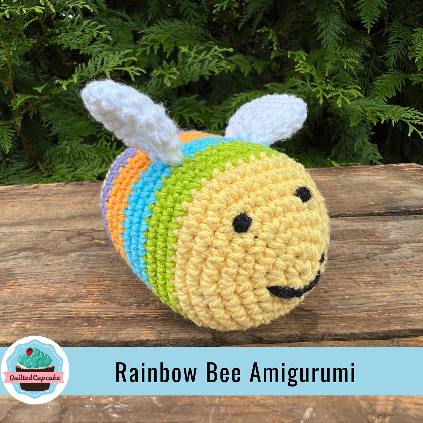 Rainbow Bee. Bee Amigurumi. READY TO SHIP Bee Baby Shower Gift. Handmade crochet chonky bee / Cute Bee /Crochet Bee