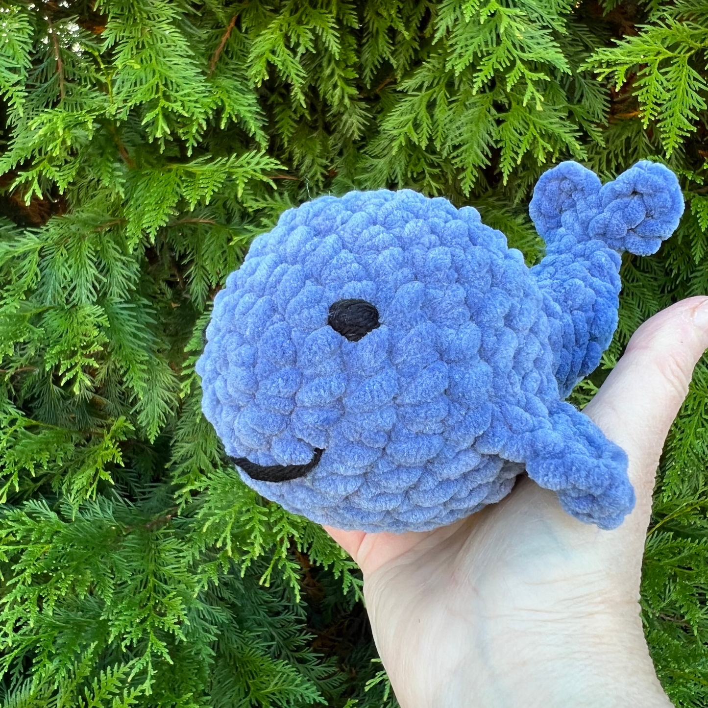 Whale Plushie.  Soft Whale Plush Amigurumi. READY TO SHIP Whale Shower Gift. Handmade crochet whale / Cute Whale Plush /Smiling Whale Toy