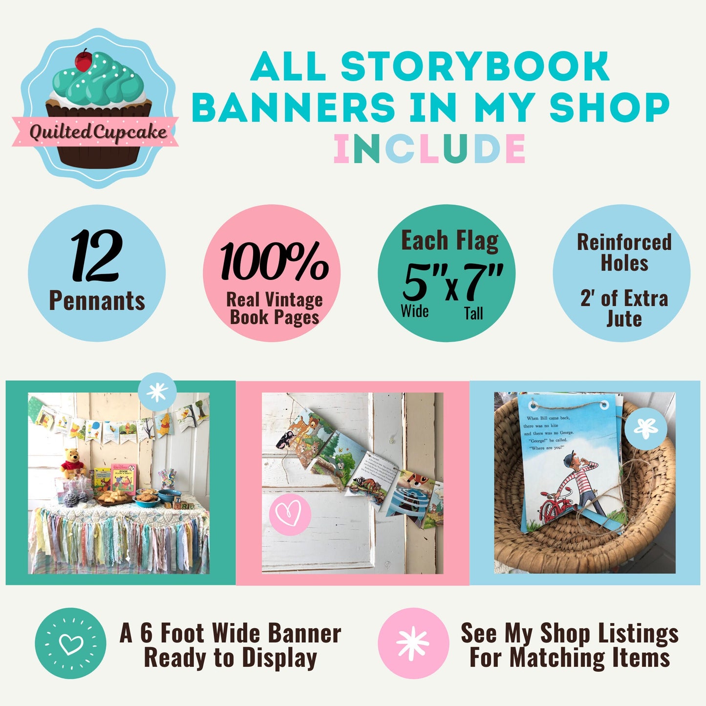 Where the Wild Things Are Party/Wild Things Book Page Banner Garland. Room Decor, Baby Shower, Birthday Party READY to SHIP/Eco-friendly