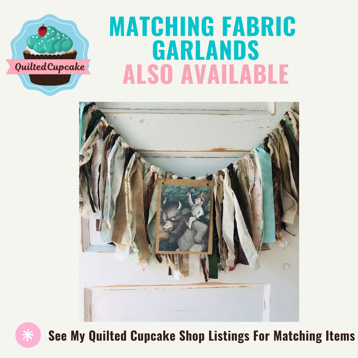 Where the Wild Things Are Party/Wild Things Book Page Banner Garland. Room Decor, Baby Shower, Birthday Party READY to SHIP/Eco-friendly