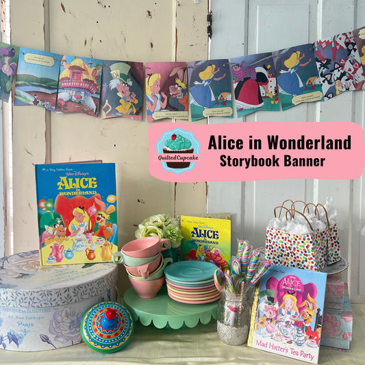 Alice in Wonderland Book Page Banner/Disney Alice in Wonderland Story Book Page Garland /Alice Party/ Room Decor/ FAST SHIP